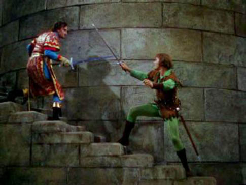 The Adventures of Robin Hood (1938), Errol Flynn, Basil Rathbone